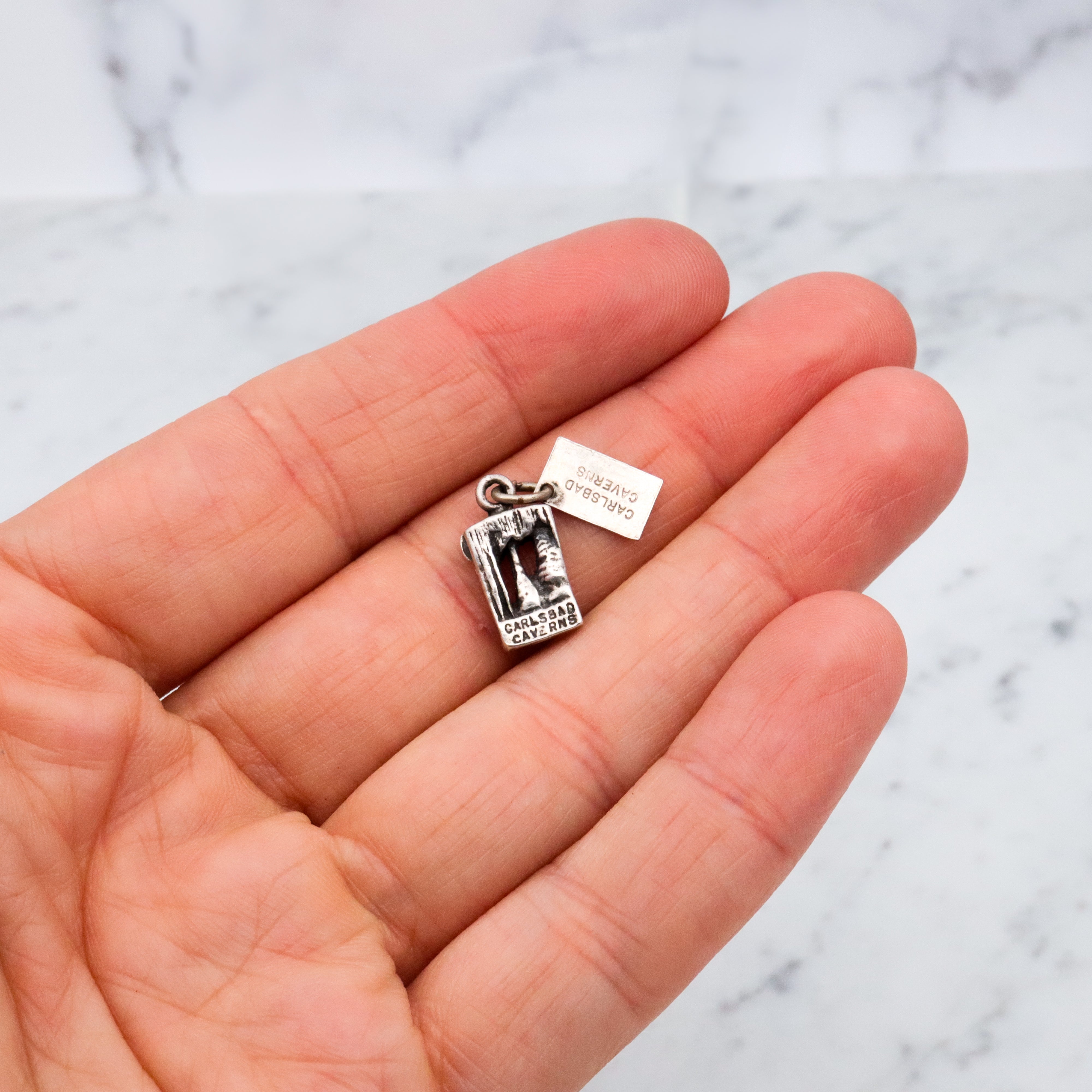 Vintage sterling Carlsbad Caverns pendant charm